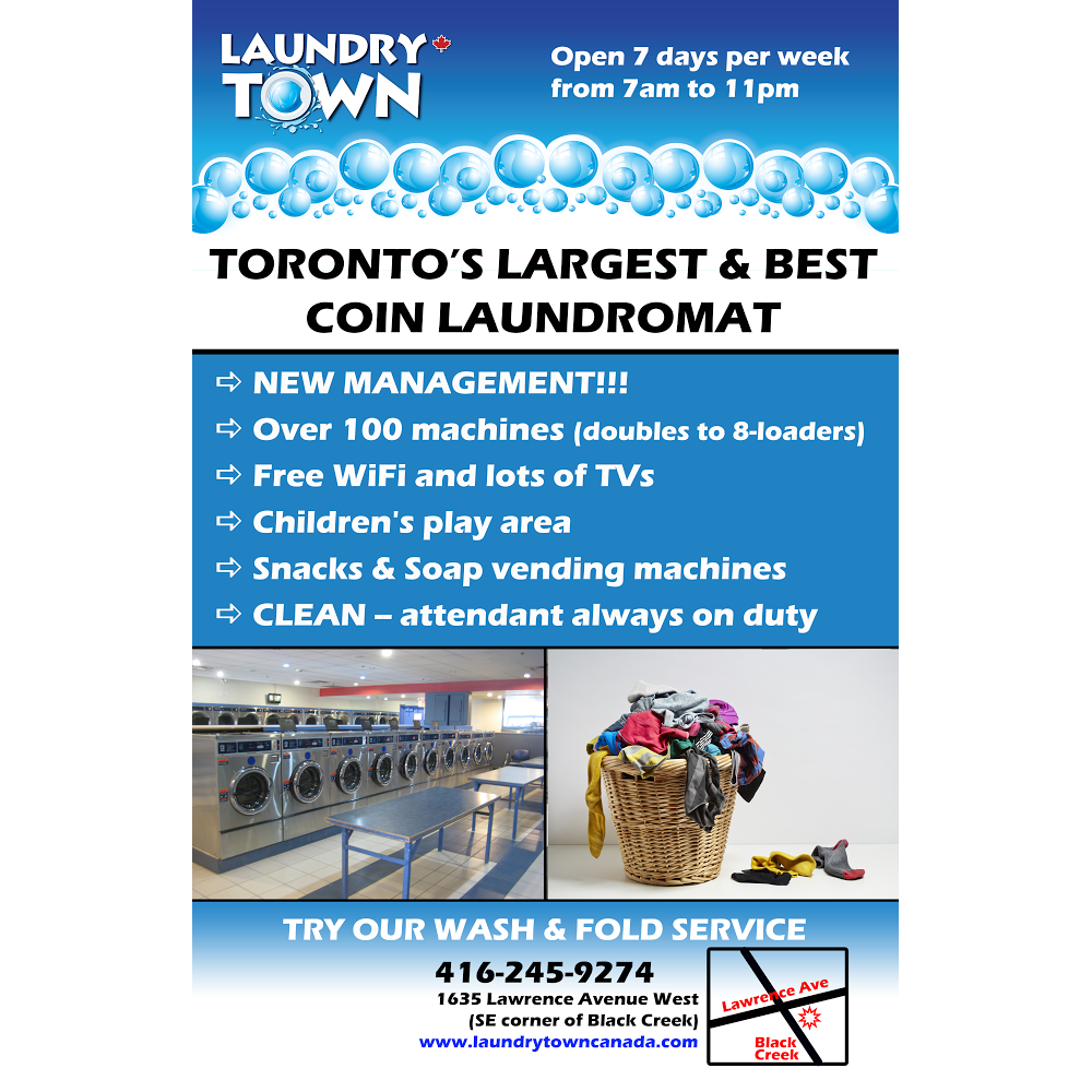 Laundry Town Canada | 1635 Lawrence Ave W, North York, ON M6L 3C9, Canada | Phone: (416) 245-9274