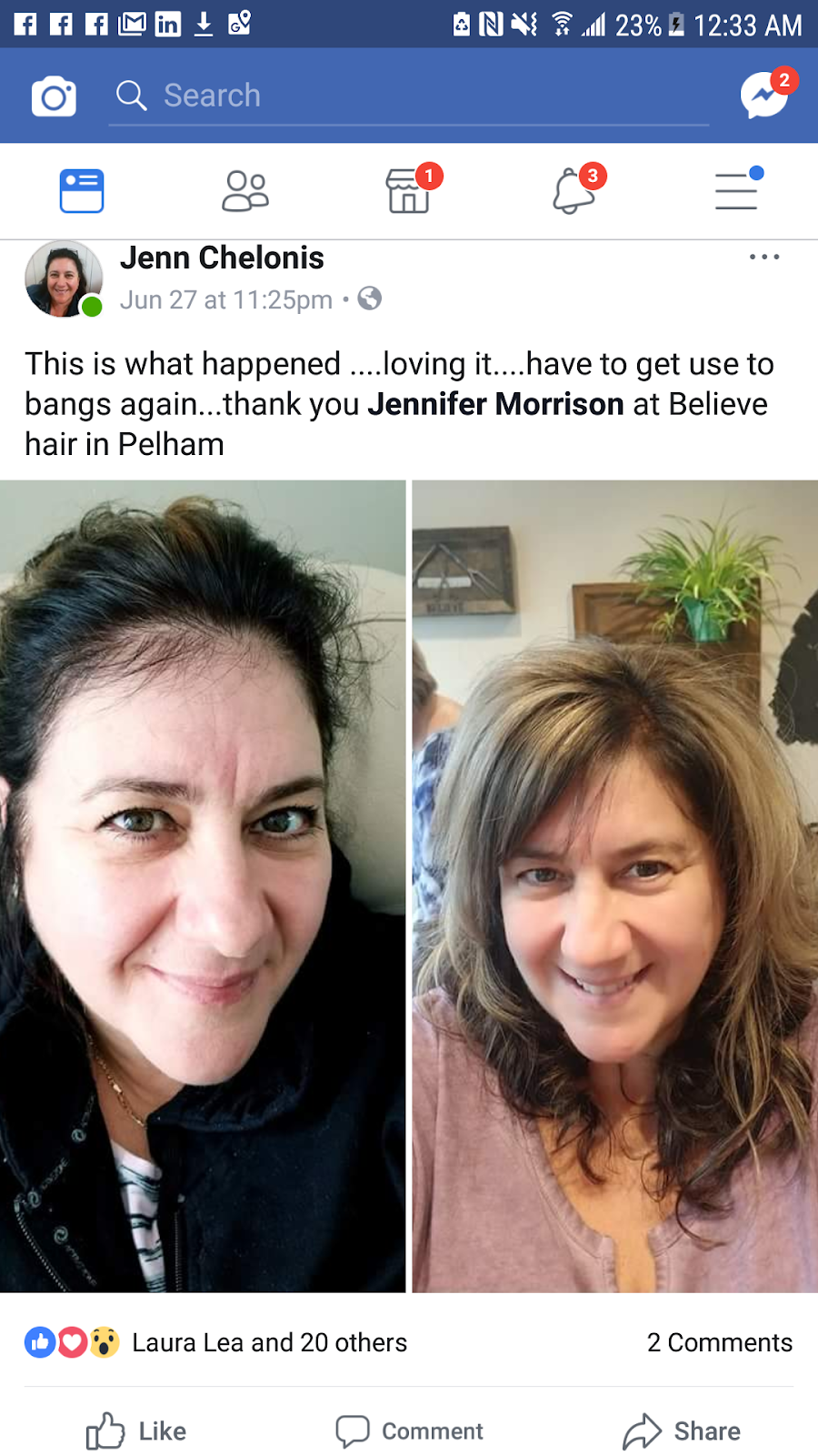 BELIEVE HAIR BY JENN | 1415 Pelham St, Fonthill, ON L0S 1E0, Canada | Phone: (289) 700-9500