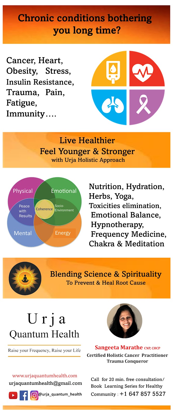 Urja Quantum Health | 78 Saintsbury Crescent, Brampton, ON L6R 2V8, Canada | Phone: (647) 857-5527