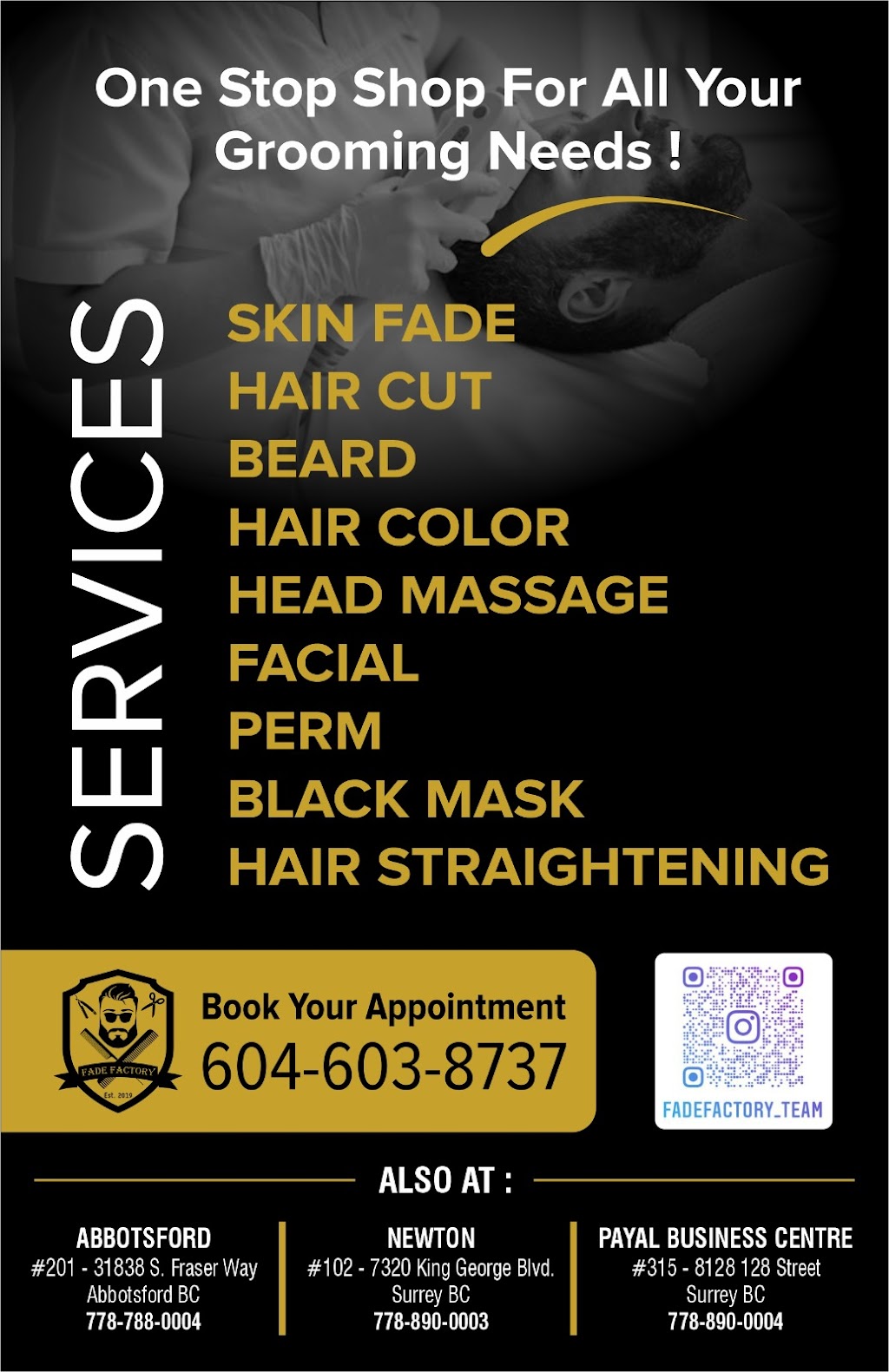 Fade Factory 152 | 15299 68 Ave unit 116, Surrey, BC V3S 3L5, Canada | Phone: (604) 603-8737