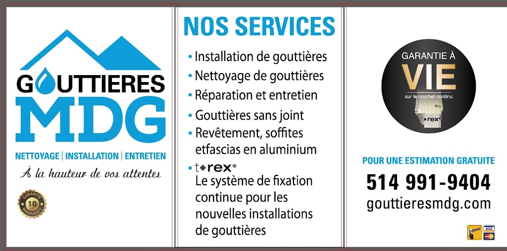 Les Gouttieres MDG | 442 Rue Sigmund-Freud, Laval, QC H7M 3X5, Canada | Phone: (514) 991-9404