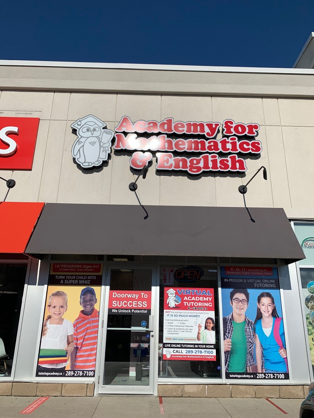 Academy for Mathematics & English, Valleywood Whitby | 3930 Brock St N Unit C3, Whitby, ON L1R 3E1, Canada | Phone: (289) 278-7100