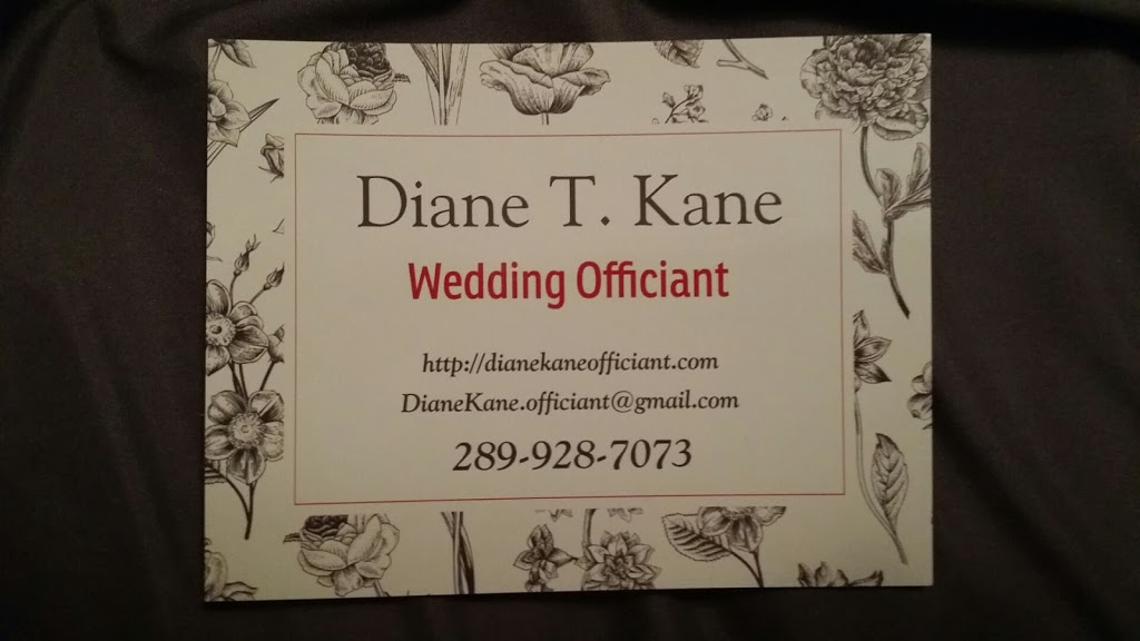 Diane Kane Officiant | point of interest | 2 Shadowood Rd, Barrie, ON L4N 7K4, Canada | 2899287073 OR +1 289-928-7073