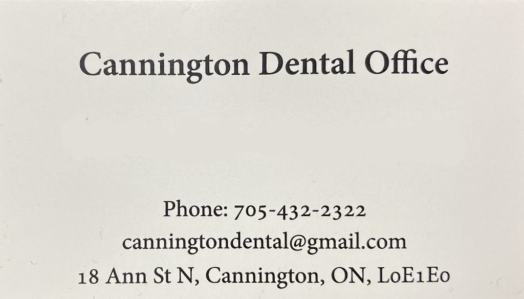 Cannington Dental Office | 18 Ann St N, Cannington, ON L0E 1E0, Canada | Phone: (705) 432-2322