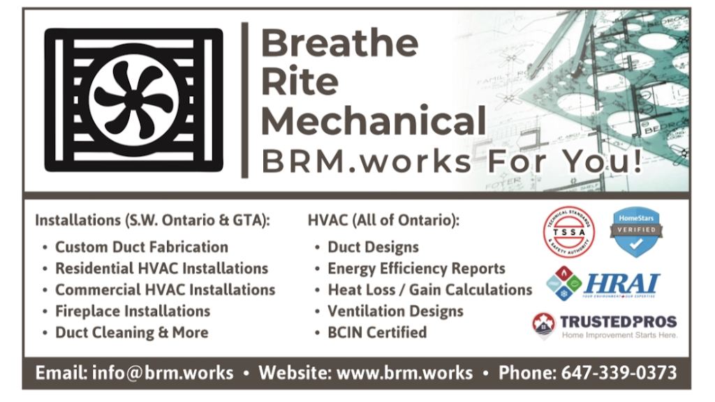 Breathe Rite Mechanical Contracting Inc. | 12 Manor Pl, Brantford, ON N3R 2T7, Canada | Phone: (519) 783-1525