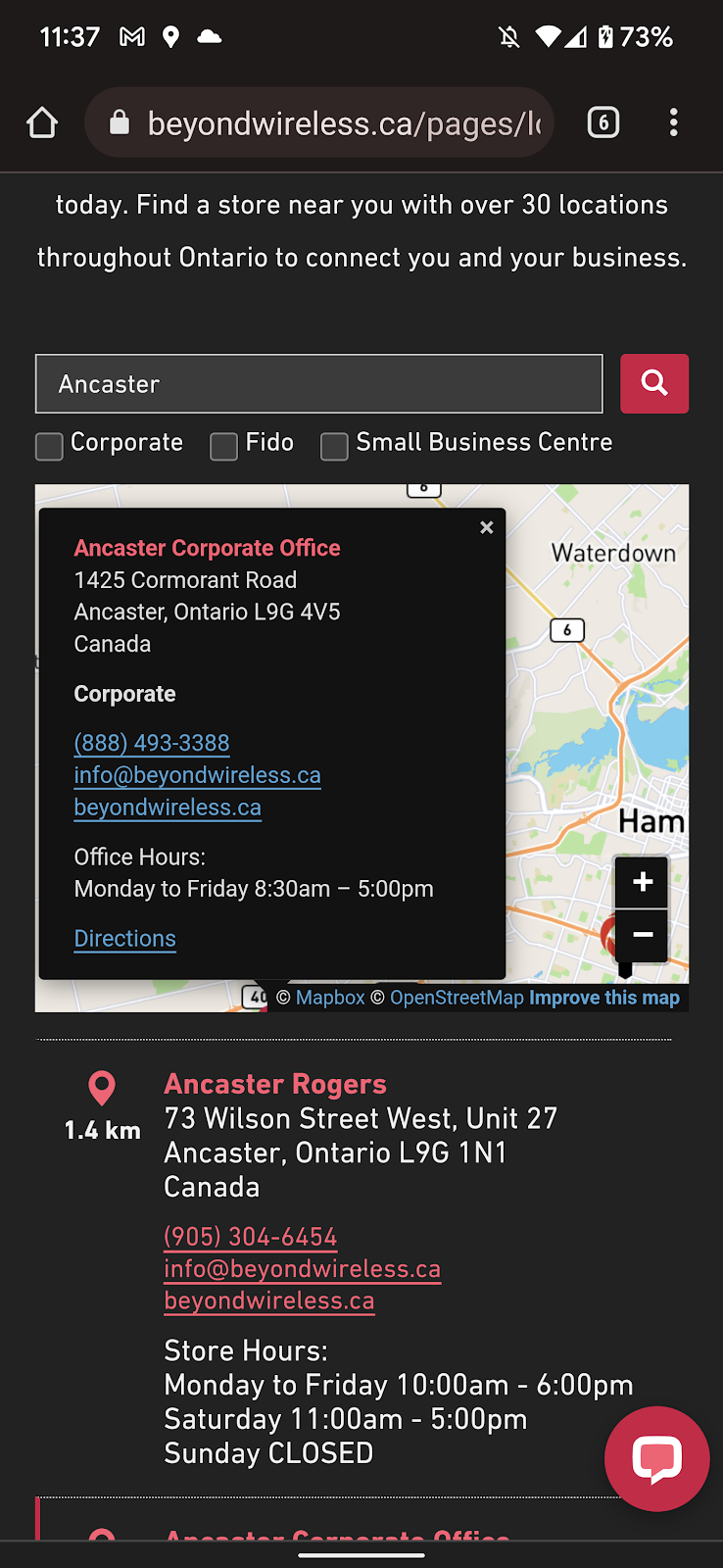 Beyond Wireless Corporate Office | 1425 Cormorant Rd #304, Ancaster, ON L9G 4V5, Canada | Phone: (888) 493-3388