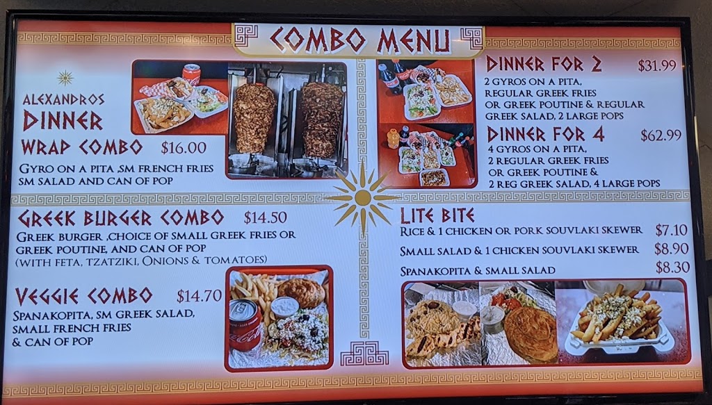 Alexandros Take Out | 1400 Upper James St Unit #18, Hamilton, ON L9B 1K3, Canada | Phone: (289) 520-0607
