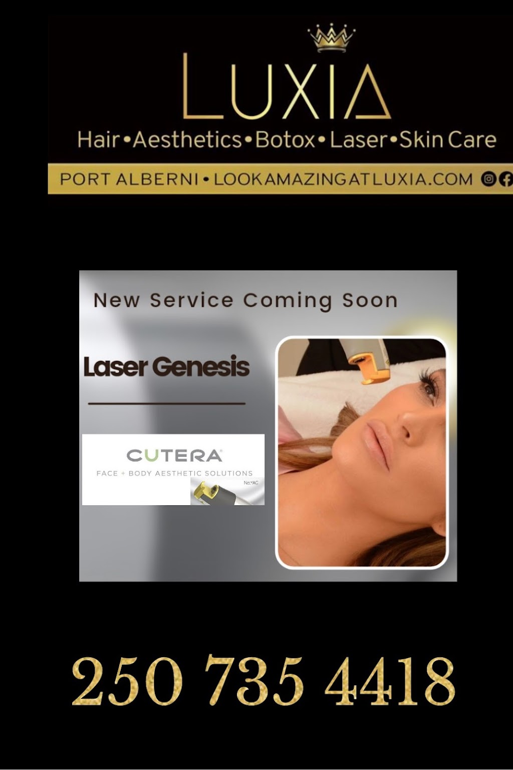 Luxia Beauty Bar & Laser Clinic | 4521 Gertrude St, Port Alberni, BC V9Y 6J9, Canada | Phone: (250) 735-4418