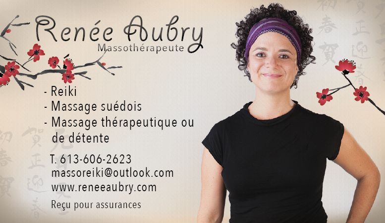 Renée Aubry Massothérapeute | 344 Rue de Castillon, Gatineau, QC J8M 2A2, Canada | Phone: (613) 606-2623