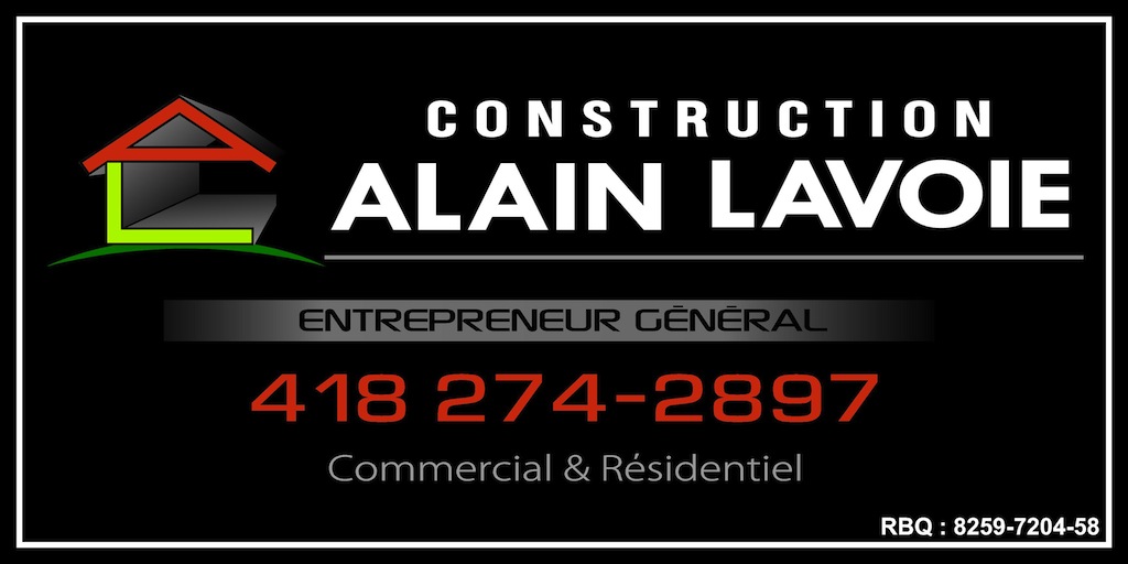 Construction Alain Lavoie | point of interest | 616 rue Principale, Saint-Edmond-les-Plaines, QC G0W 2M0, Canada | 4182742897 OR +1 418-274-2897