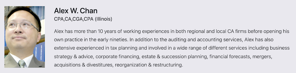 Chan Choong & Chang CPA Professional Corporation | 7676 Woodbine Ave #120, Markham, ON L3R 2N2, Canada | Phone: (905) 943-7288