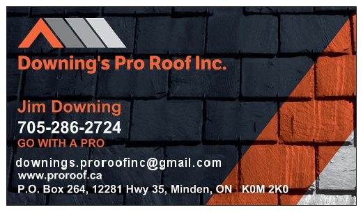 Pro Roof | 12281 ON-35, Minden, ON K0M 2K0, Canada | Phone: (705) 286-2724