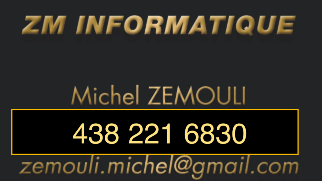 ZM INFORMATIQUE | 6139 Boulevard des Galeries dAnjou, Anjou, QC H1M 1V7, Canada | Phone: (438) 221-6830