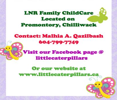 little caterpillars family childcare | 46251 Tournier Pl, Chilliwack, BC V2R 6A2, Canada | Phone: (604) 799-7749