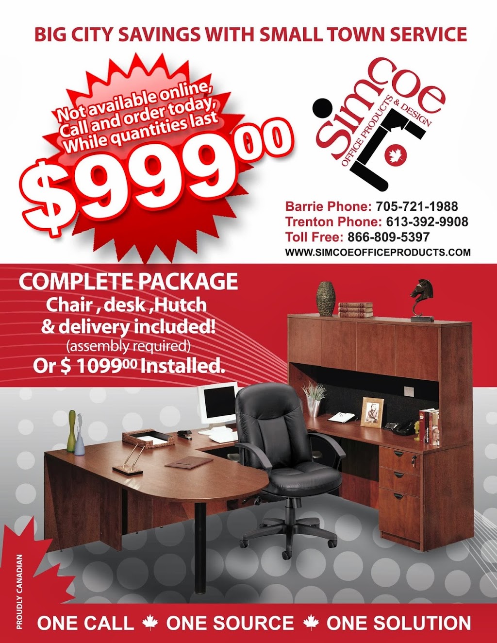 Simcoe Office Products & Design | 40 Mills Rd Unit E, Barrie, ON L4N 6H4, Canada | Phone: (705) 721-1988