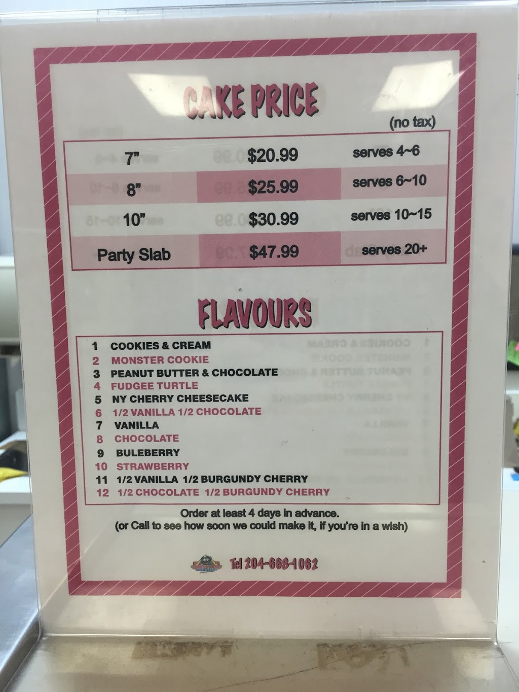 Sweet Tops Ice Cream | 949 Henderson Hwy, Winnipeg, MB R2K 2M3, Canada | Phone: (204) 668-1062