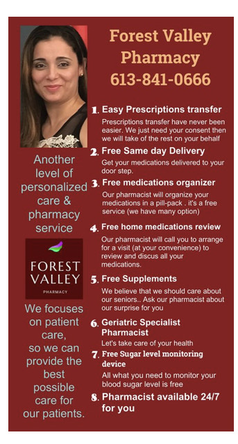 Forest Valley Pharmacy | 1600 Forest Valley Dr, Orléans, ON K1C 6X7, Canada | Phone: (613) 841-0666