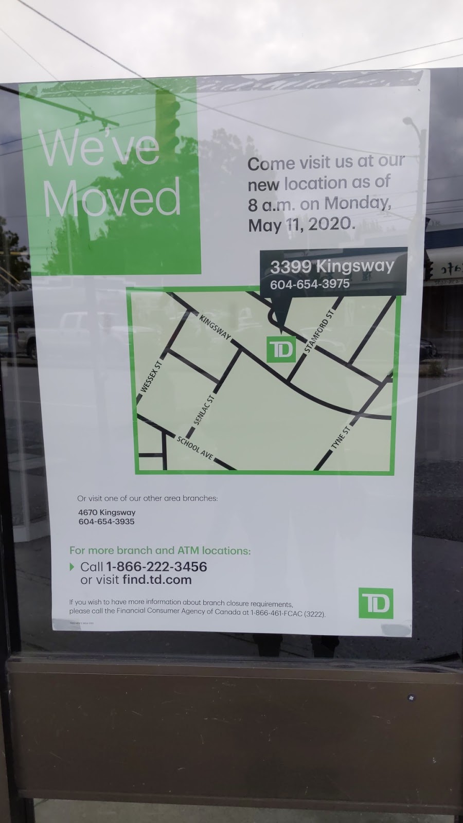 TD Canada Trust Branch and ATM | 3399 Kingsway, Vancouver, BC V5R 5K6, Canada | Phone: (604) 654-3975