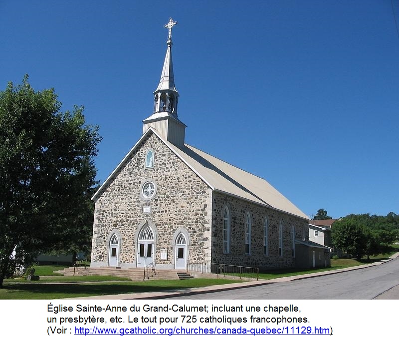 Église Ste-Anne | rue, 1 Montée Mgr Martel, LÎle-du-Grand-Calumet, QC J0X 1J0, Canada | Phone: (819) 648-2122