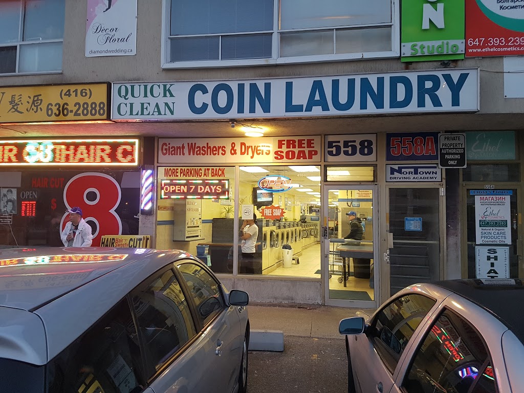 Quick Clean Coin Laundry | 558 Sheppard Ave W, North York, ON M3H 2R9, Canada | Phone: (416) 823-5251