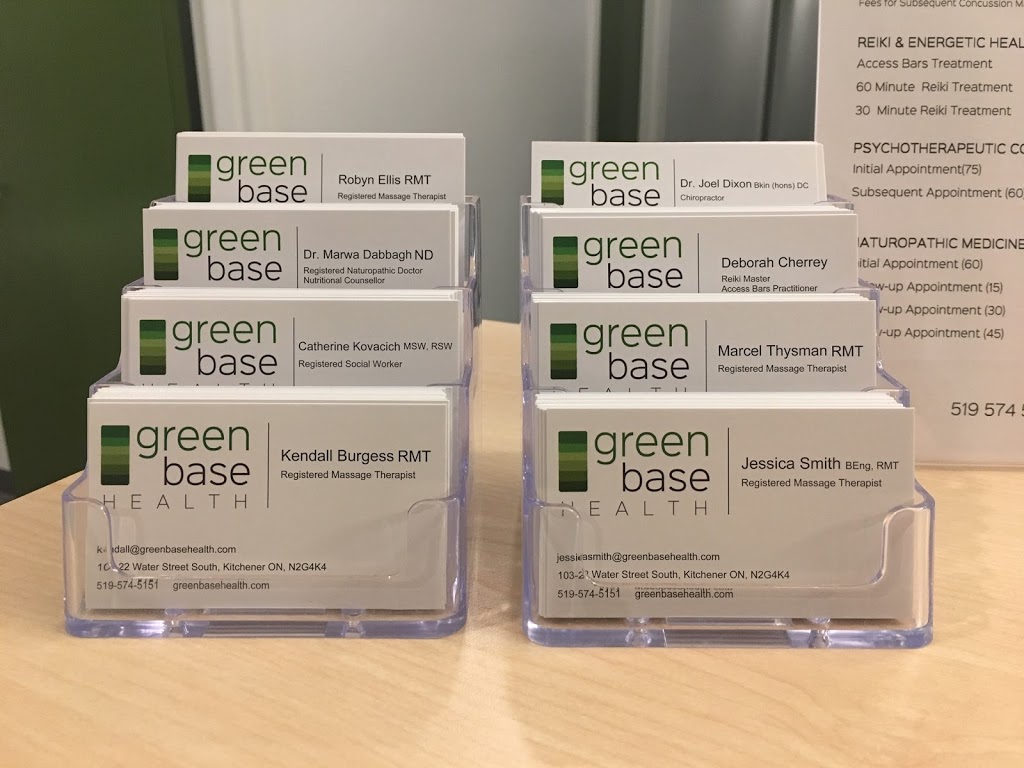 Green Base Health | ON 4K4, 22 Water St S, Kitchener, ON N2G 4K4, Canada | Phone: (519) 574-5151