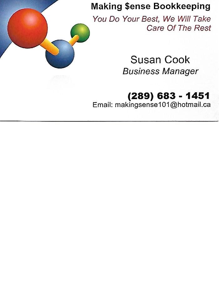 Making $ense Bookkeeping/ Adminisrtation Services | 276 Mud St W, Stoney Creek, ON L8J 3Z6, Canada | Phone: (289) 683-1451