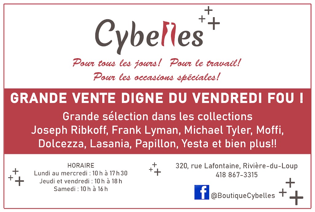 Boutique Cy-Belles Plus | 320 Rue Lafontaine, Rivière-du-Loup, QC G5R 3B1, Canada | Phone: (418) 867-3315