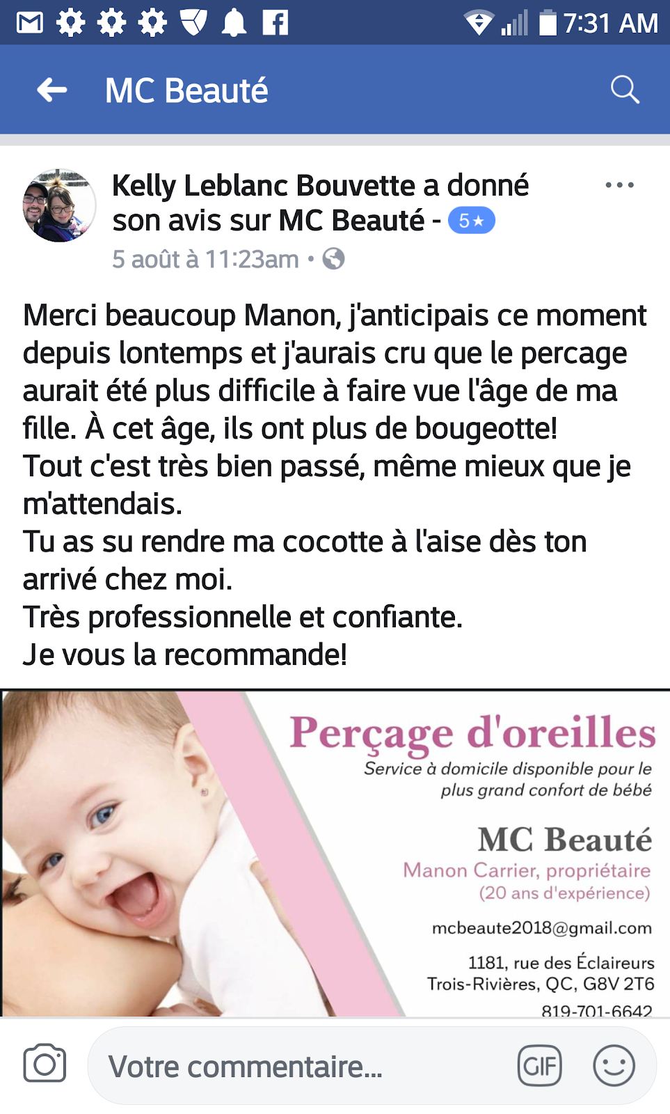 MC Beauté | 1181 des, Rue des Éclaireurs, Trois-Rivières, QC G8V 2T6, Canada | Phone: (819) 701-6642