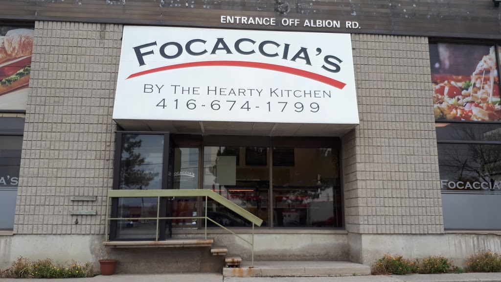 Focaccias Italian Eatery | restaurant | 1771 Albion Rd #3, Etobicoke, ON M9W 5S7, Canada | 4166741799 OR +1 416-674-1799