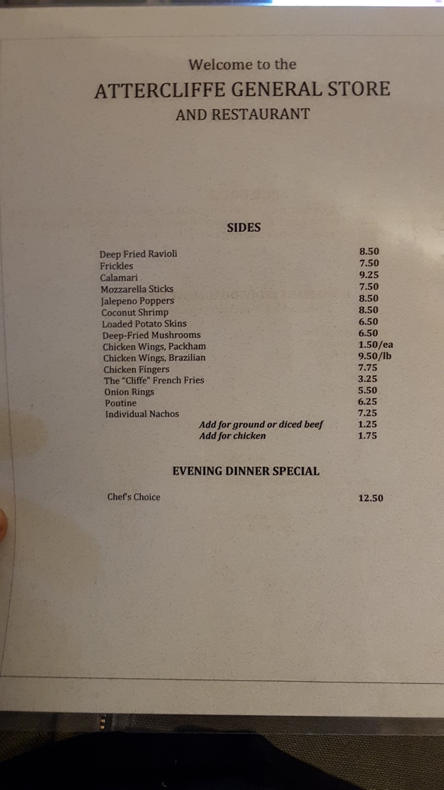 Attercliffe General Store and Restaurant | 7104 Canborough Rd, Dunnville, ON N1A 2W1, Canada | Phone: (905) 229-2810