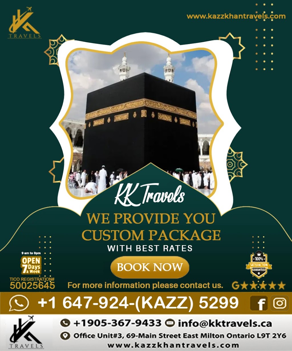KK Travels | 69 Main St E Unit 3, Milton, ON L9T 2Y6, Canada | Phone: (905) 367-9433