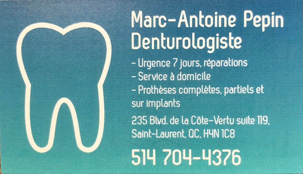 Marc-Antoine Pepin d.d. Denturologiste | 6659 Bd Lévesque E, Laval, QC H7C 1P8, Canada | Phone: (514) 704-4376