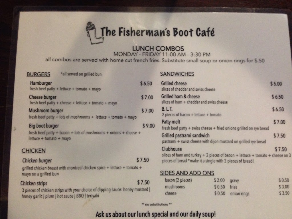 Fishermans Boot Cafe | 12740 Trites Rd, Richmond, BC V7E 3R8, Canada | Phone: (604) 275-9343
