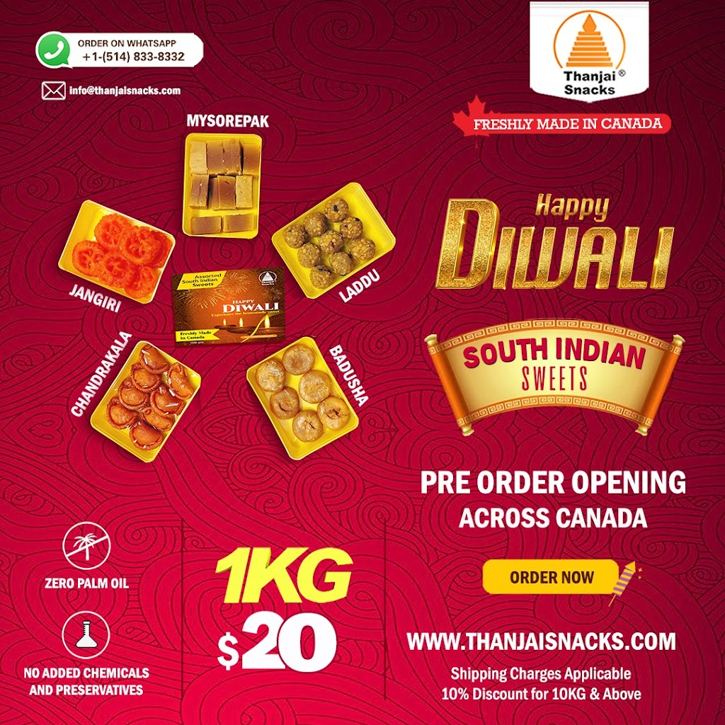 Thanjai Snacks - Buy Indian Savouries | 8451 Chem. Dalton, Mont-Royal, QC H4T 1V5, Canada | Phone: (514) 508-1282