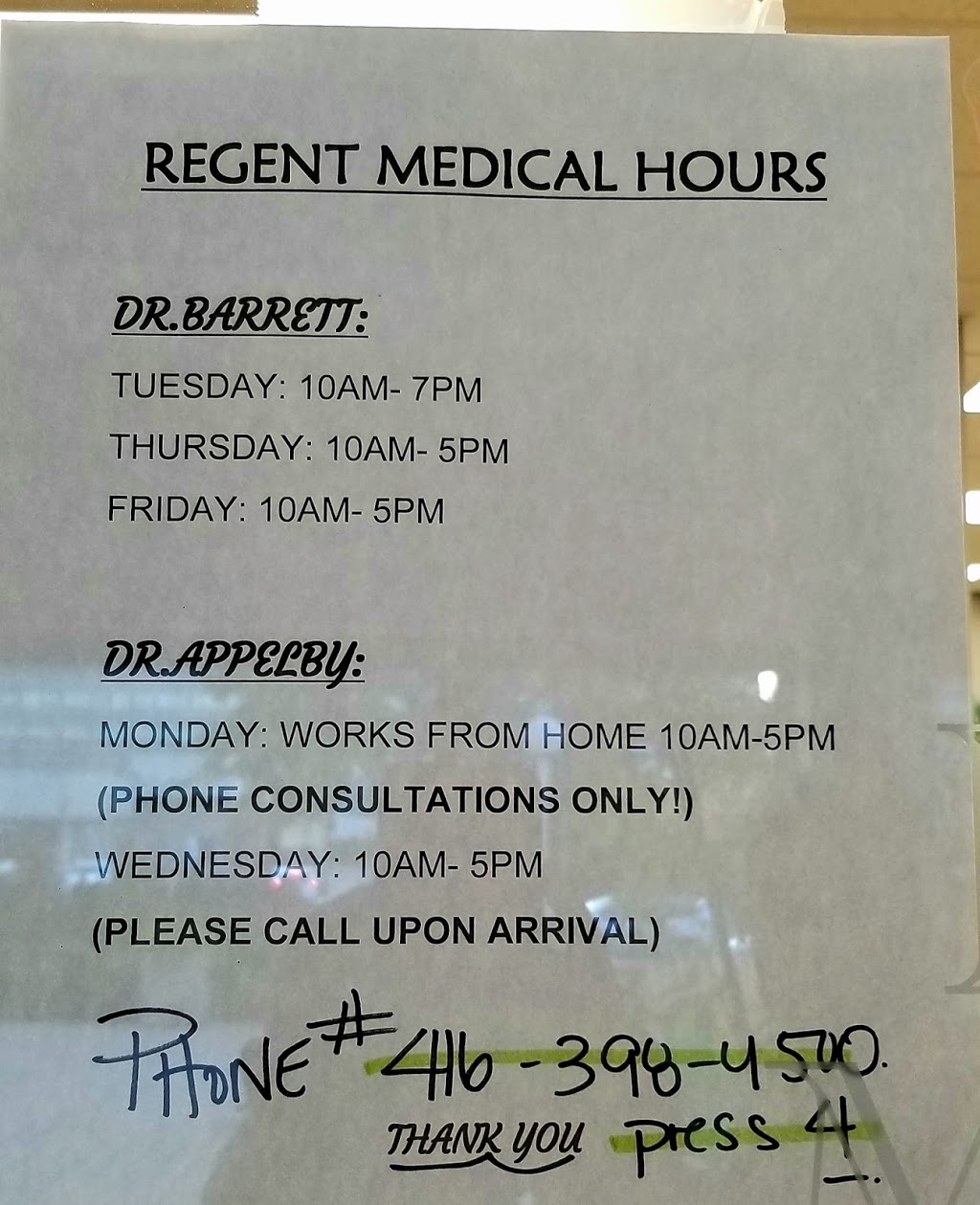 Regent Medical Clinic | 2737 Keele St, North York, ON M3M 2E9, Canada | Phone: (416) 398-4500