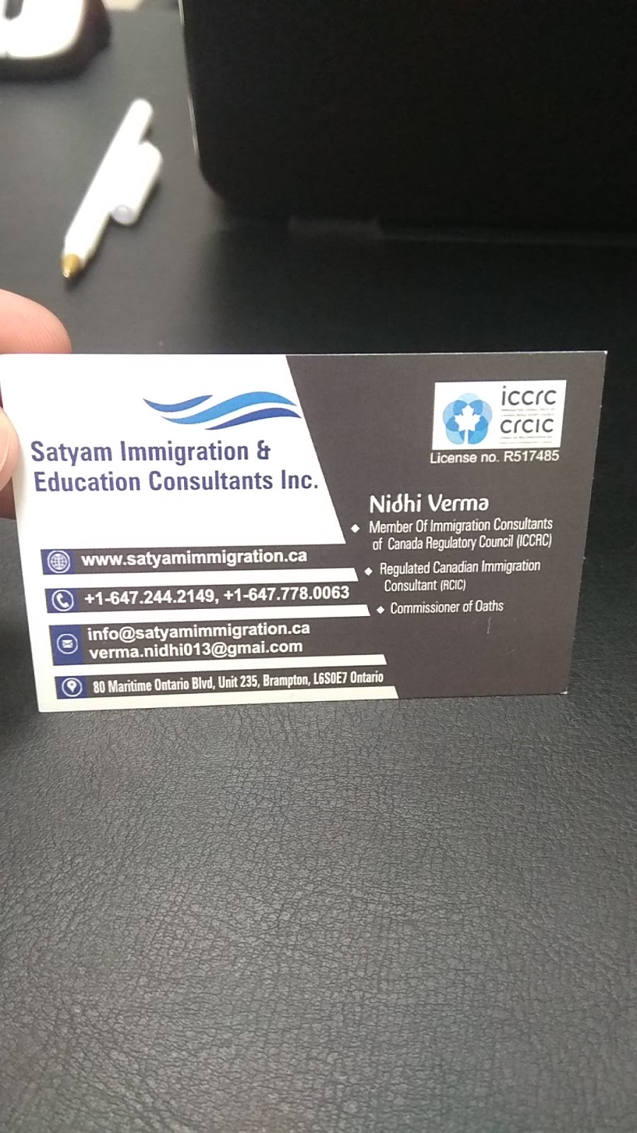 Satyam Immgration & Education Consultants | 80 - 235 Maritime Ontario Blvd, Brampton, ON L6S 0E7, Canada | Phone: (647) 244-2149