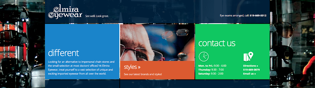 Elmira Eyewear | 73 Arthur St S, Elmira, ON N3B 2M8, Canada | Phone: (519) 669-0879