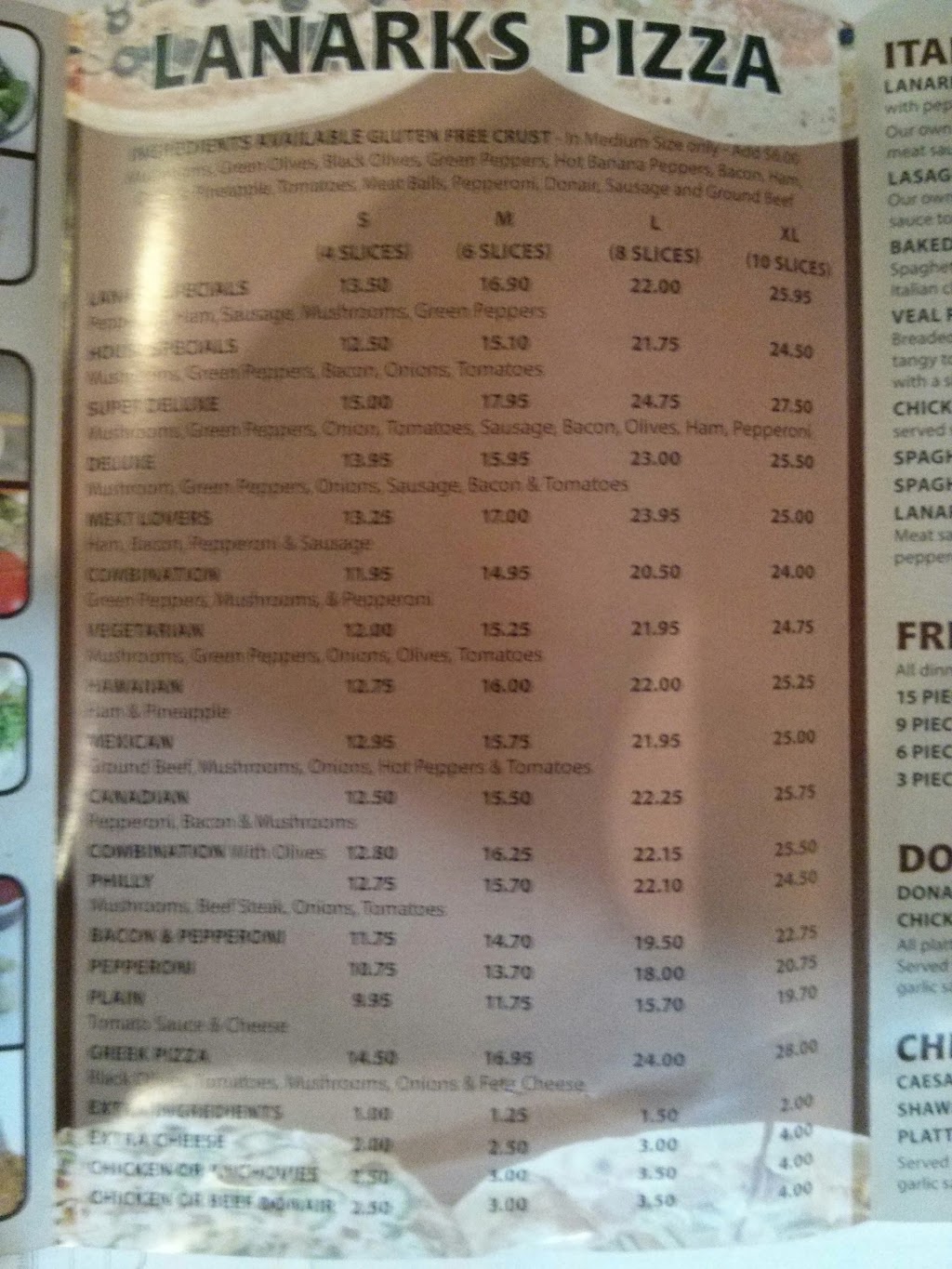 Lanark Pizzeria | 72 George St, Lanark, ON K0G 1K0, Canada | Phone: (613) 259-5555