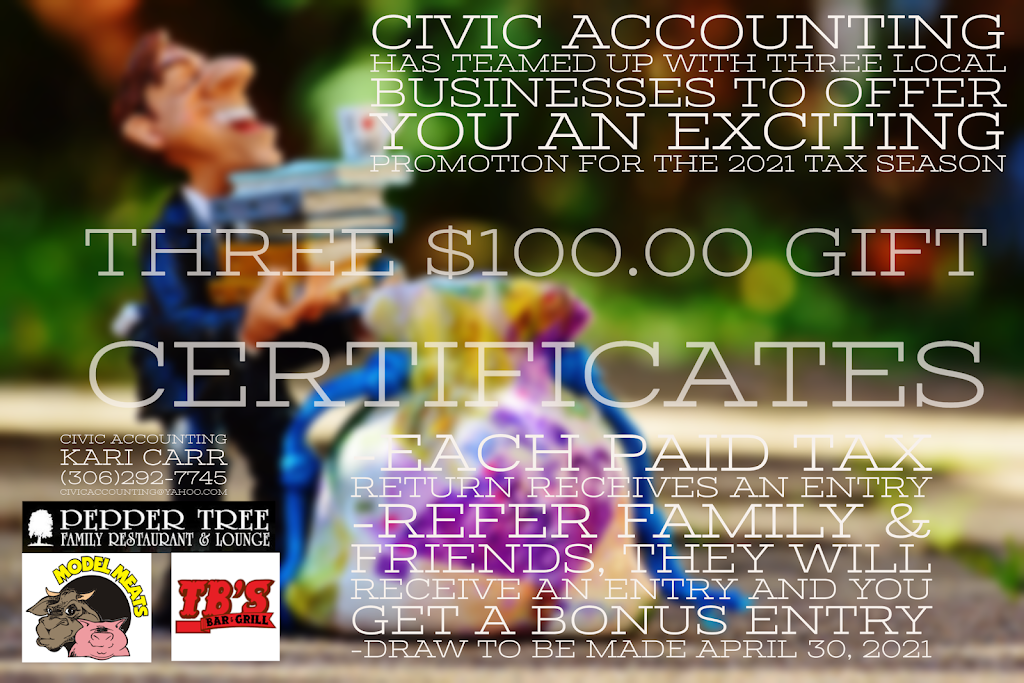 Civic Accounting and Tax Services | Box 611, 304 2nd Ave E, Watrous, SK S0K 4T0, Canada | Phone: (306) 292-7745