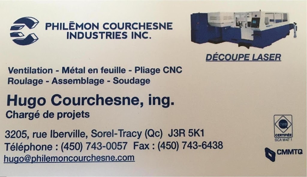 Philémon Courchesne Industries inc. | 3205 Rue Iberville, Sorel-Tracy, QC J3R 5K1, Canada | Phone: (450) 743-0057