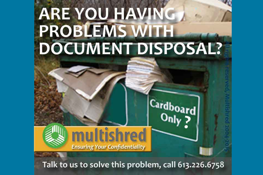 Multishred | 2750 Stevenage Dr, Nepean, ON K2G 0G3, Canada | Phone: (613) 226-6758