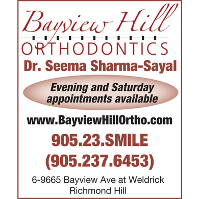Bayview Hill Orthodontics | 9665 Bayview Ave #6, Richmond Hill, ON L4C 9V4, Canada | Phone: (905) 237-6453