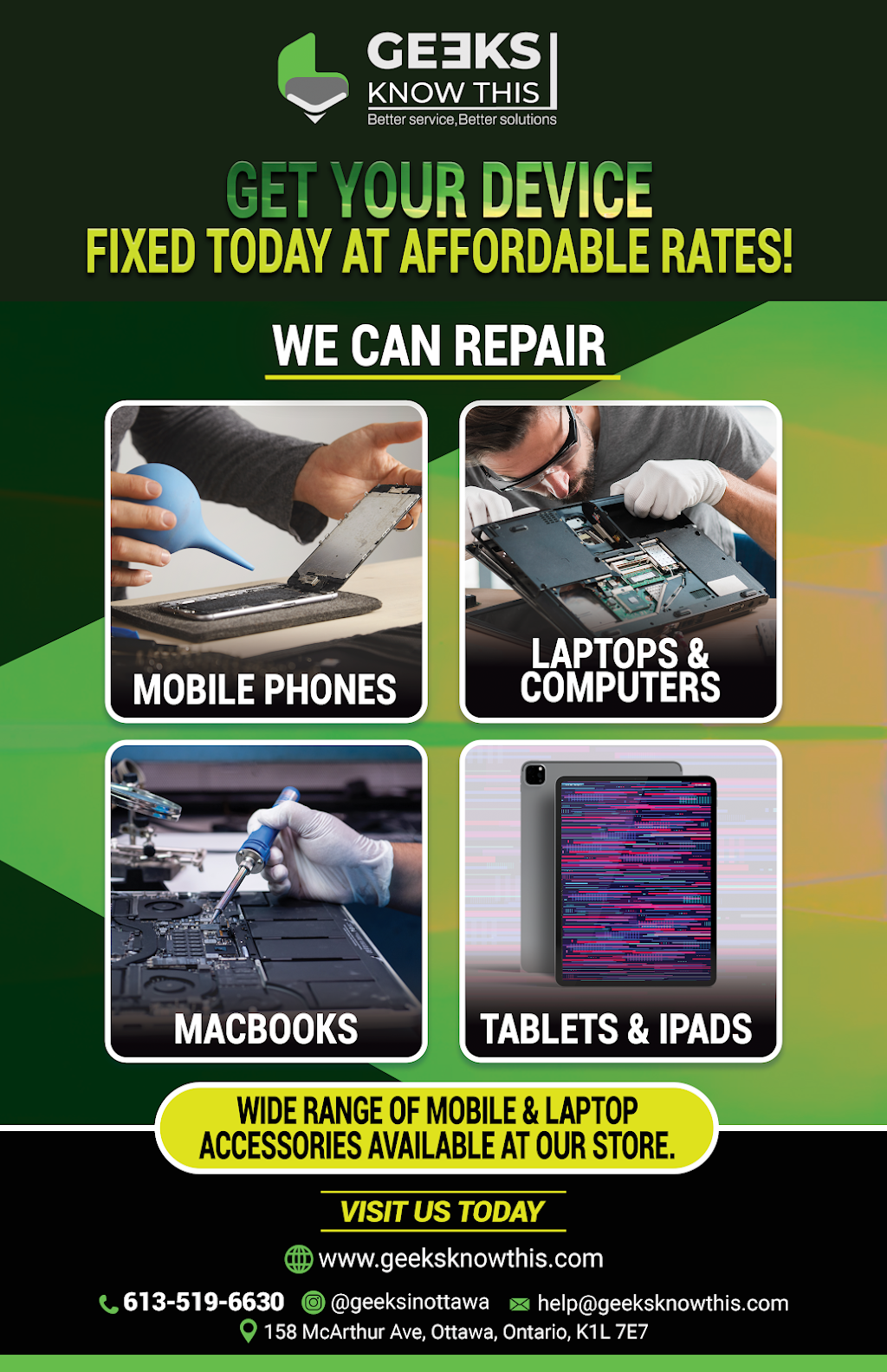 Ottawa Computer Store (aka. Geeks Know This) | 409 Citadel Crescent, Nepean, ON K2G 7E8, Canada | Phone: (613) 482-0929