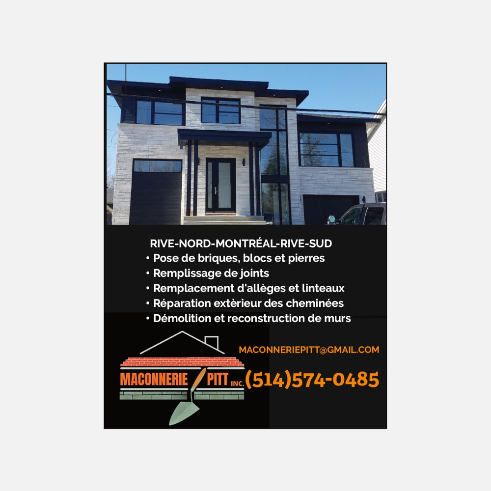 Maçonnerie pitt inc. | 8840 Rue Magloire Lavallée, Mirabel, QC J7N 0Y1, Canada | Phone: (514) 574-0485
