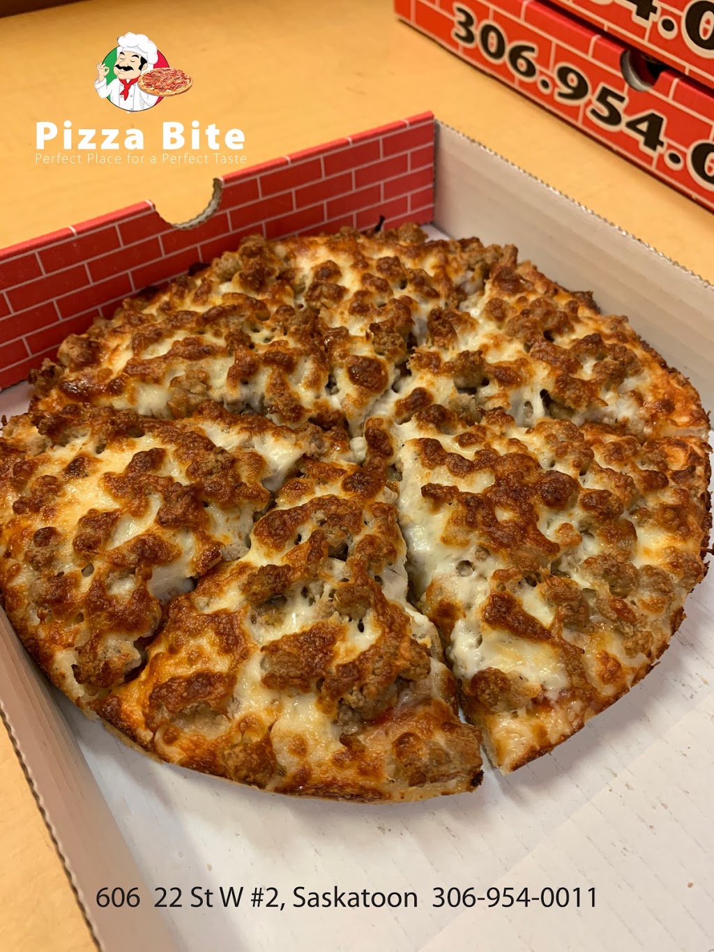 Pizza Bite | 606 22 St W #2, Saskatoon, SK S7M 5W1, Canada | Phone: (306) 954-0011
