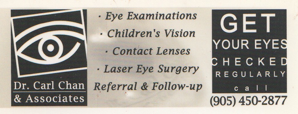 Dr. Carl Chan & Associates, Optometrists | 499 Main St S #143, Brampton, ON L6Y 1N7, Canada | Phone: (905) 450-2877