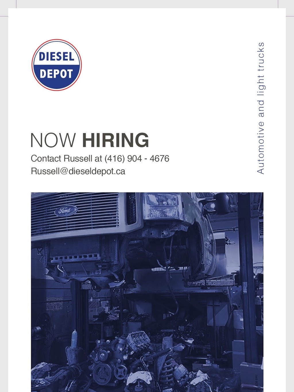 Diesel Depot Inc MOVING April 26| New location: 346 Newkirk | 346 Newkirk Rd Unit19, Richmond Hill, ON L4C 0A9, Canada | Phone: (905) 883-3400