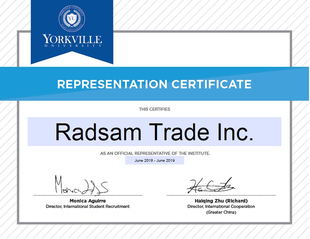 Radsam Education Agency | 38 Troon Ave, Maple, ON L6A 4Z2, Canada | Phone: (647) 686-0102