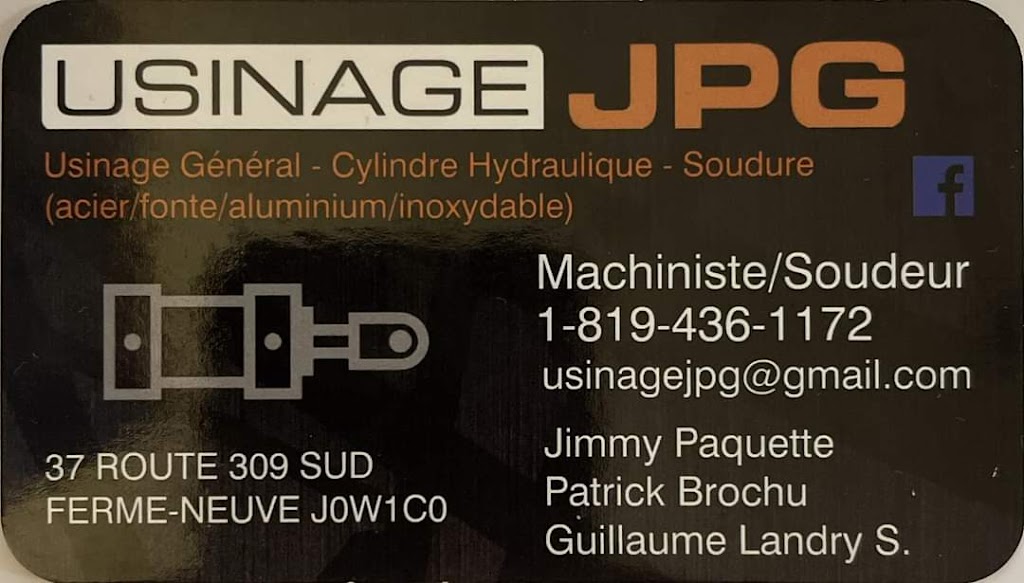Usinage JPG | 39 route 309 sud, Ferme-Neuve, QC J0W 1C0, Canada | Phone: (819) 436-1172