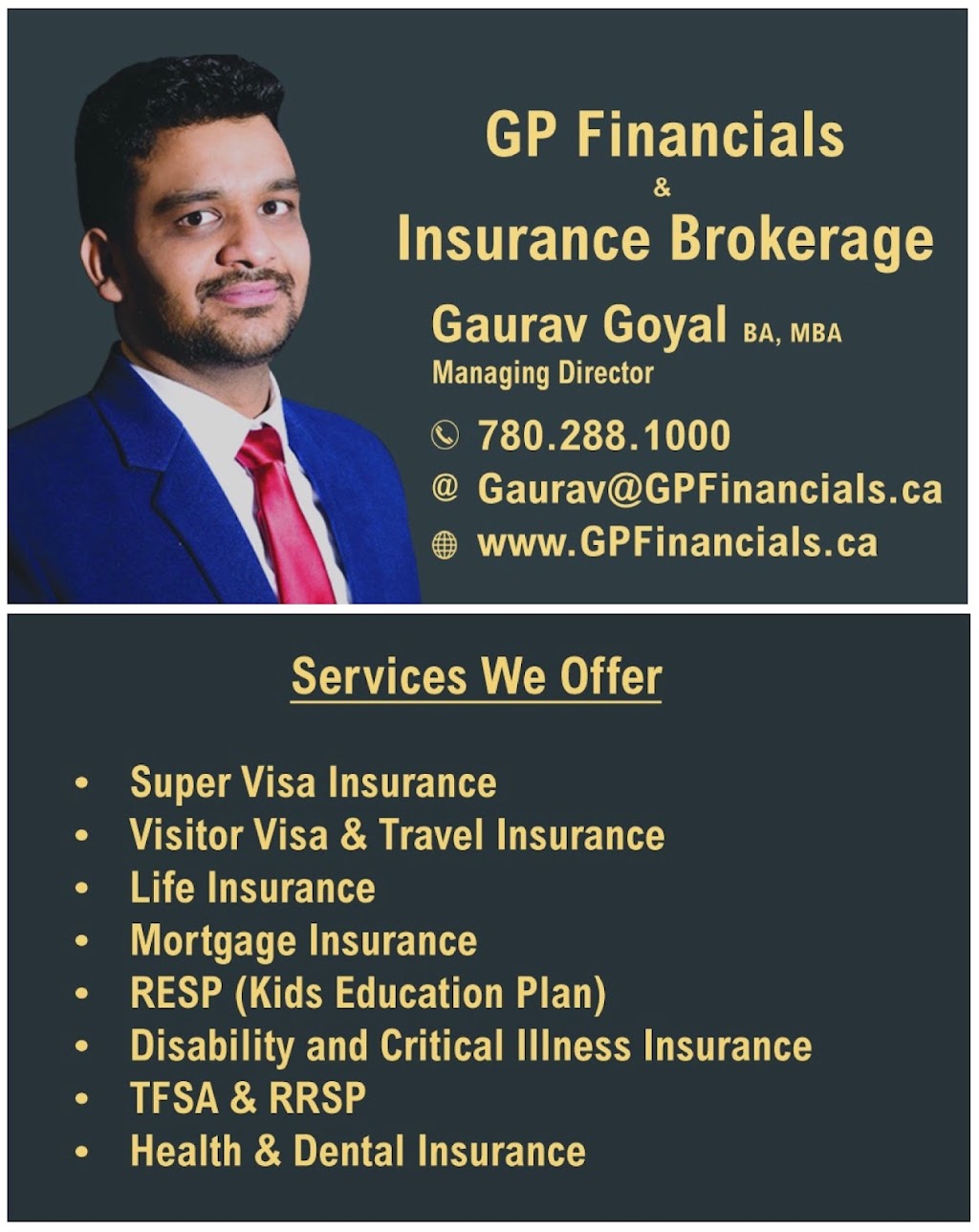 Goyal Financials Inc. ( Super Visa Insurance ) | 4012 30 St NW, Edmonton, AB T6T 1K4, Canada | Phone: (780) 288-1000